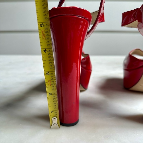 Michael Kors Red Platform Mary Jane Heels - Picture 5 of 9